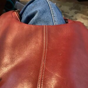 Vintage Coach 9591 Legacy Zip Top Hobo Red Leather bag